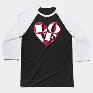 Grungy Love Heart Baseball T-Shirt